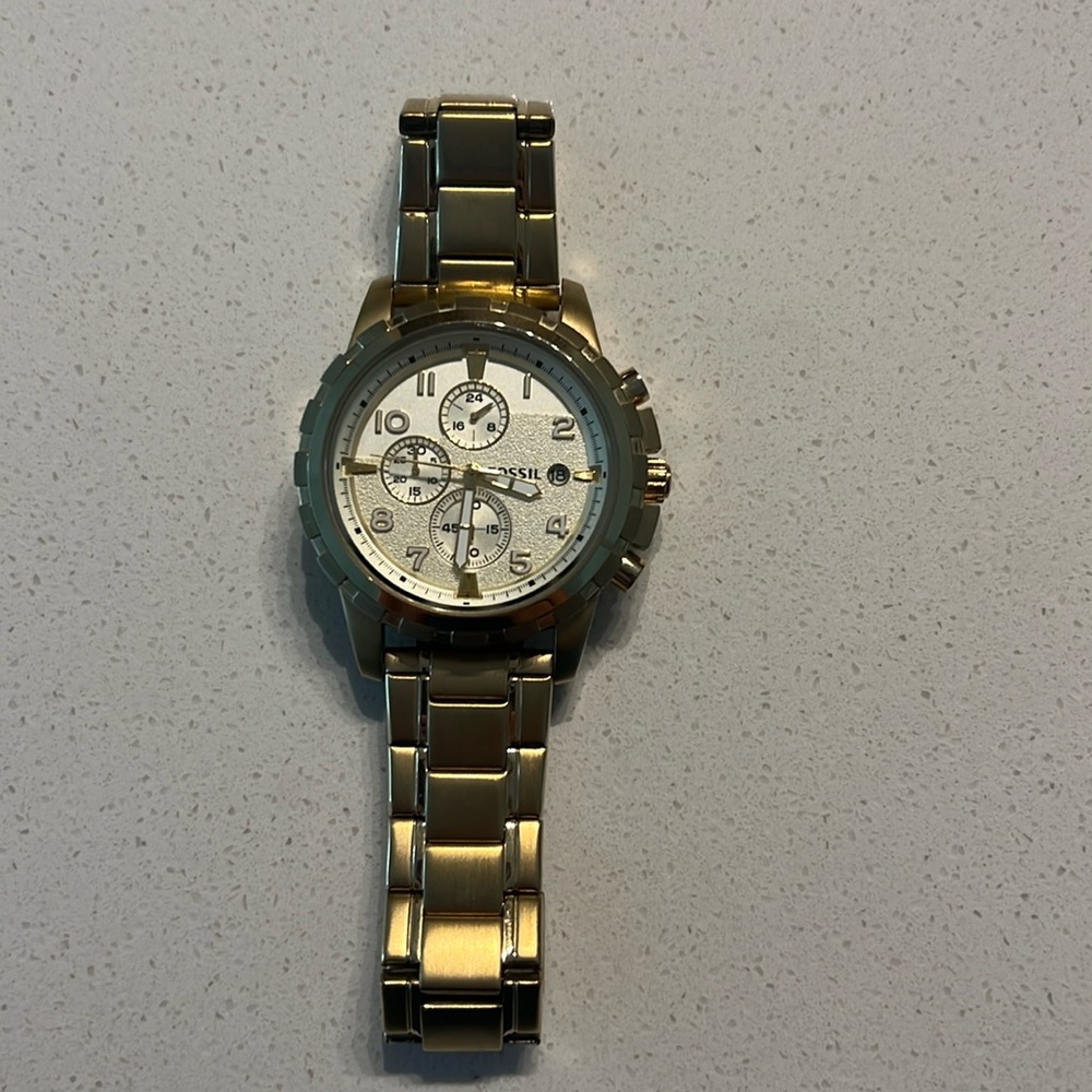Gold fossil stainless steel watch